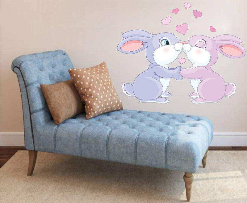 Tuffuk RABIT Love Large Vinyl Wallstickers for Home Decorations(60 cm x 50 cm)4TZ068