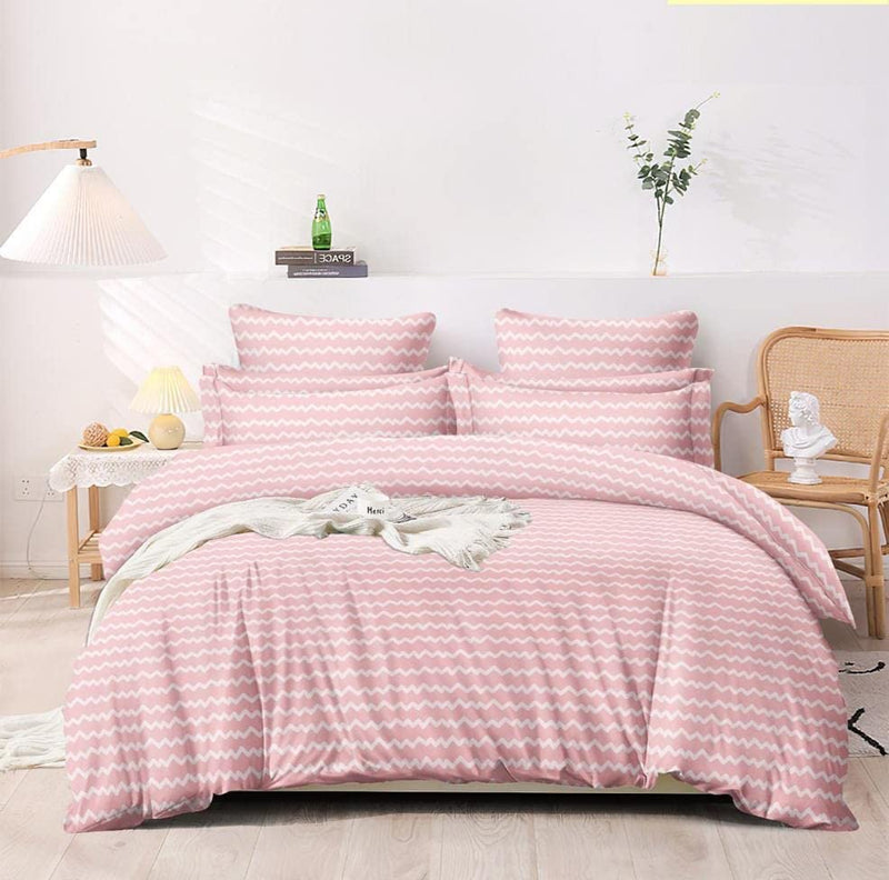 VIVEA RESERVE 300 TC Cotton Feel Glace Cotton Elastic Fitted Bedsheet King Size Double Bed with 2 Pillow Covers (78" x 72" inches (King Size), Blossom Pink)