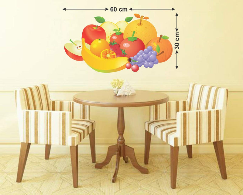 Tuffuk Fruits Large Vinyl Wallstickers for Home Decorations(60 cm x 30 cm)4TZ018