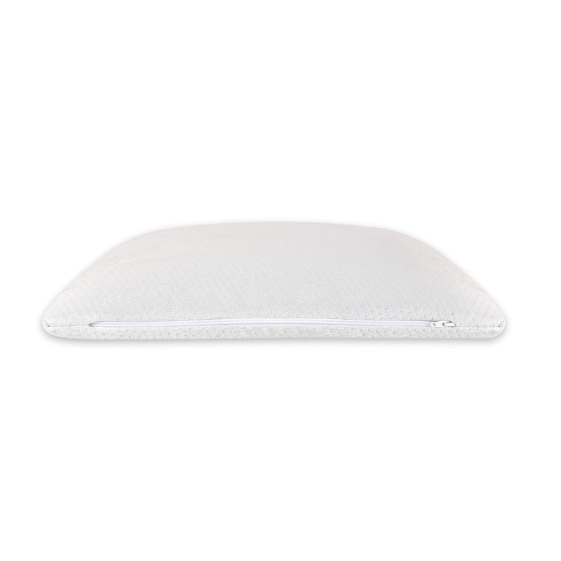 The White Willow Orthopedic Memory Foam Cooling Gel Ultra Slim Flat Bed Pillow for Back, Stomach and Side Sleeper, Back, Neck Pain Relief with Removable Cover (24 "L x 14" W x 1.5" H) Multi