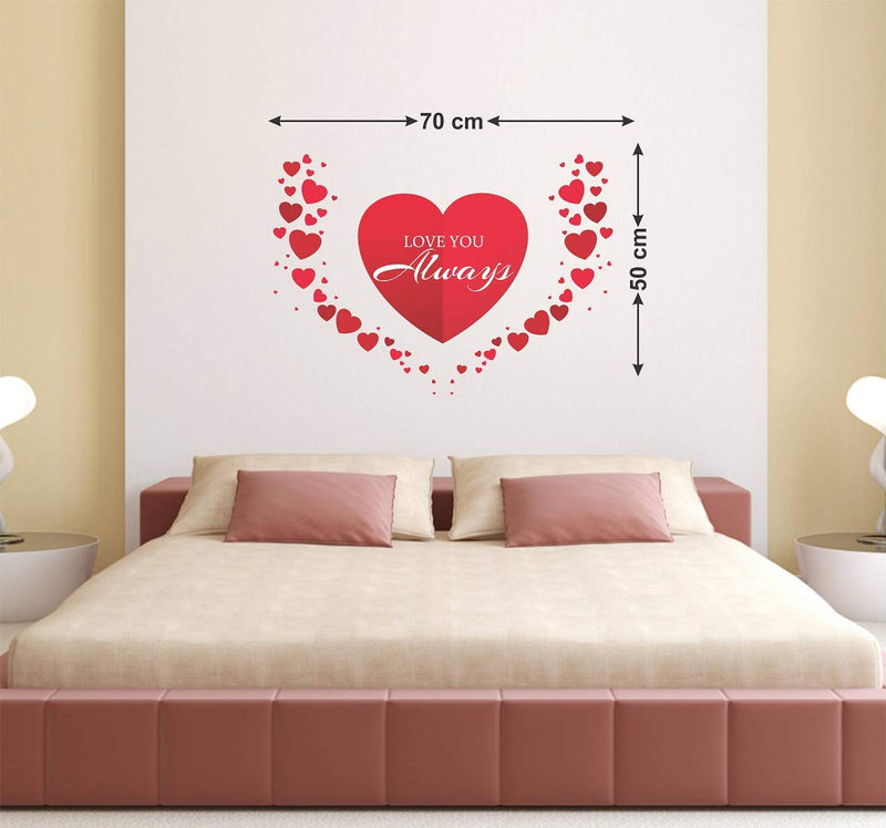 Tuffuk Love Always Large Vinyl Wallstickers for Home Decorations(70 cm x 50 cm)4TZ092