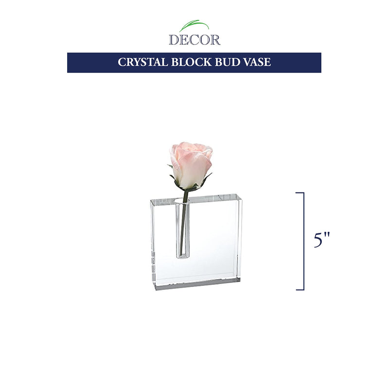 Badash - The Crystal Block Bud Vase 5x5 by Badash