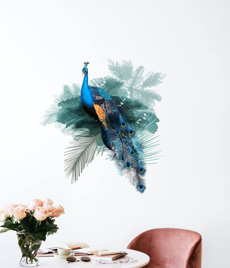 Decor Kraft Peacock Wall Sticker & Decal,Size- 50 Cm X 38 Cm,Bird