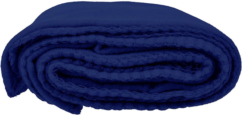 IVAZA New Soft Warm Fleece Blanket Throw Microfiber Plush Blanket for Single Bed Blue