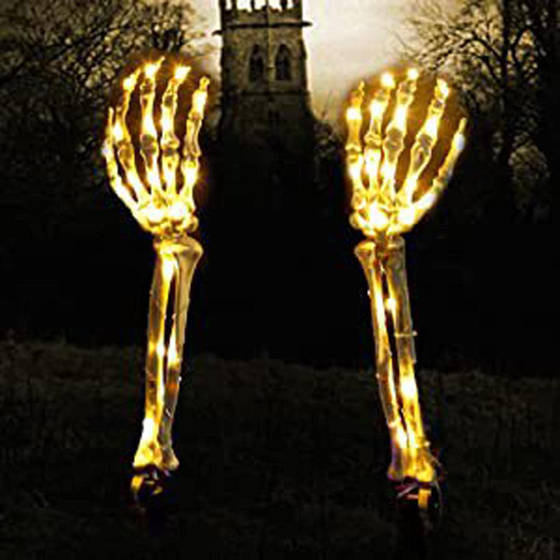 SAZ DEKOR 2Pcs Skeleton Arm Stakes ghts LED Ground Lamp for Festival Decor