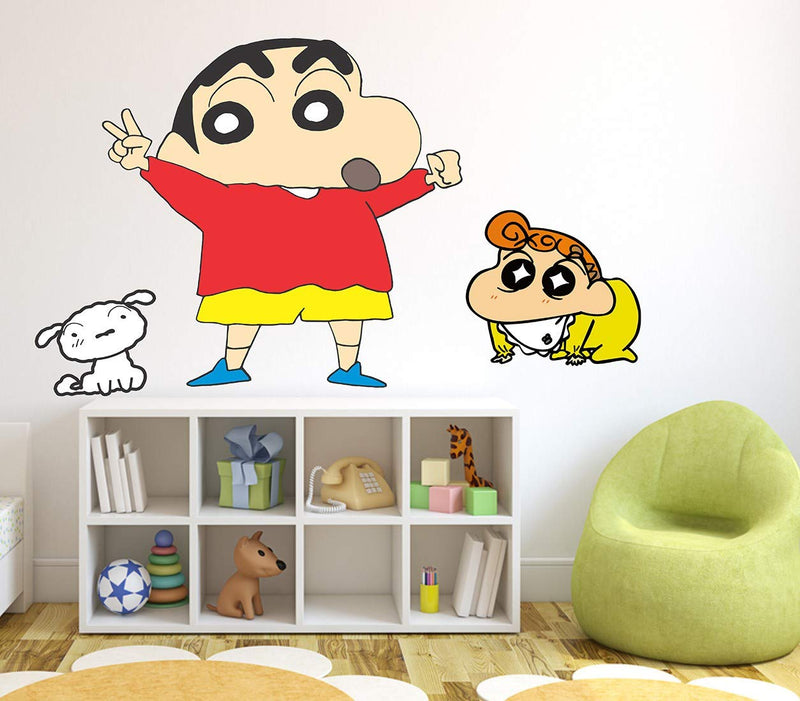 Wallzone Vinyl Shinchan Wall Sticker, 70 x 45 cm, Multicolour