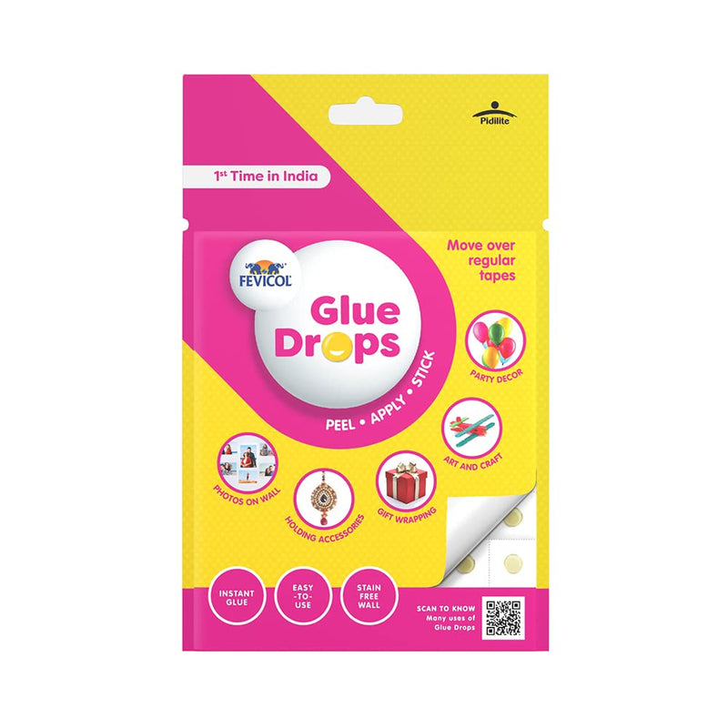 Fevicol Mr Multi Use Glue Drops for Events, Decorations & Craft Projects (24 dots) (Pack of 5)