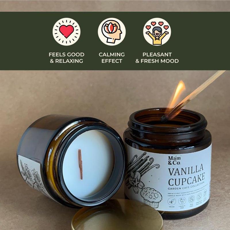 Vanilla Coffee- Set of 2 Coconut Wax Candles | Made with 100% Coconut Wax and Aromatherapy Grade Essential Oils | Scented Candles Gift Set