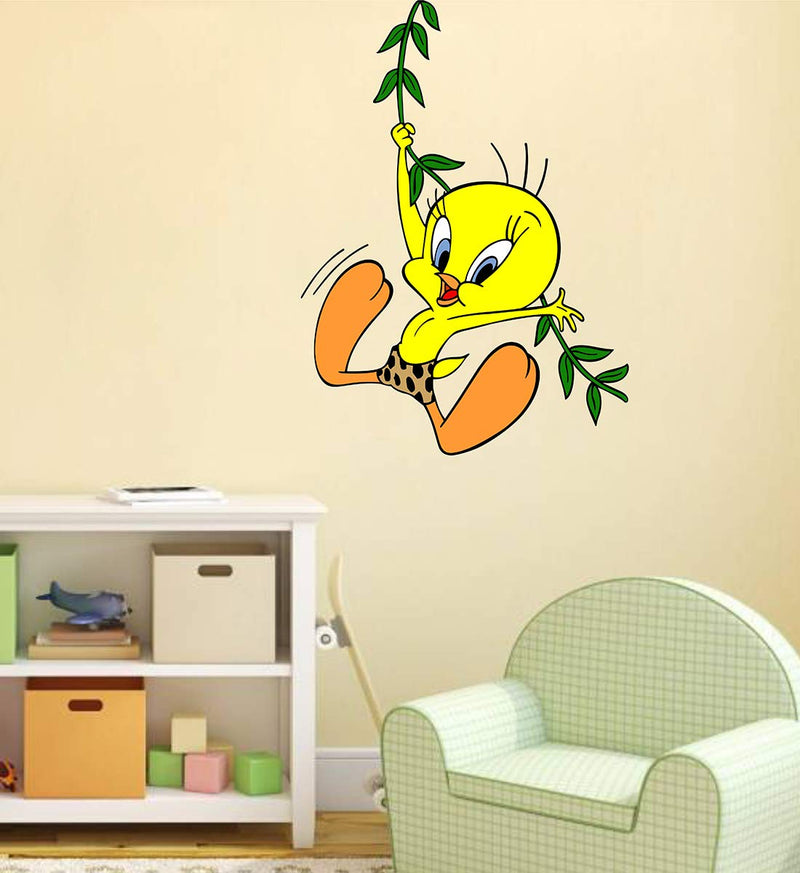 Wallzone Tweety Beautiful Multi Large Wallsticker for Home Decorations (55 cm x 75 cm)