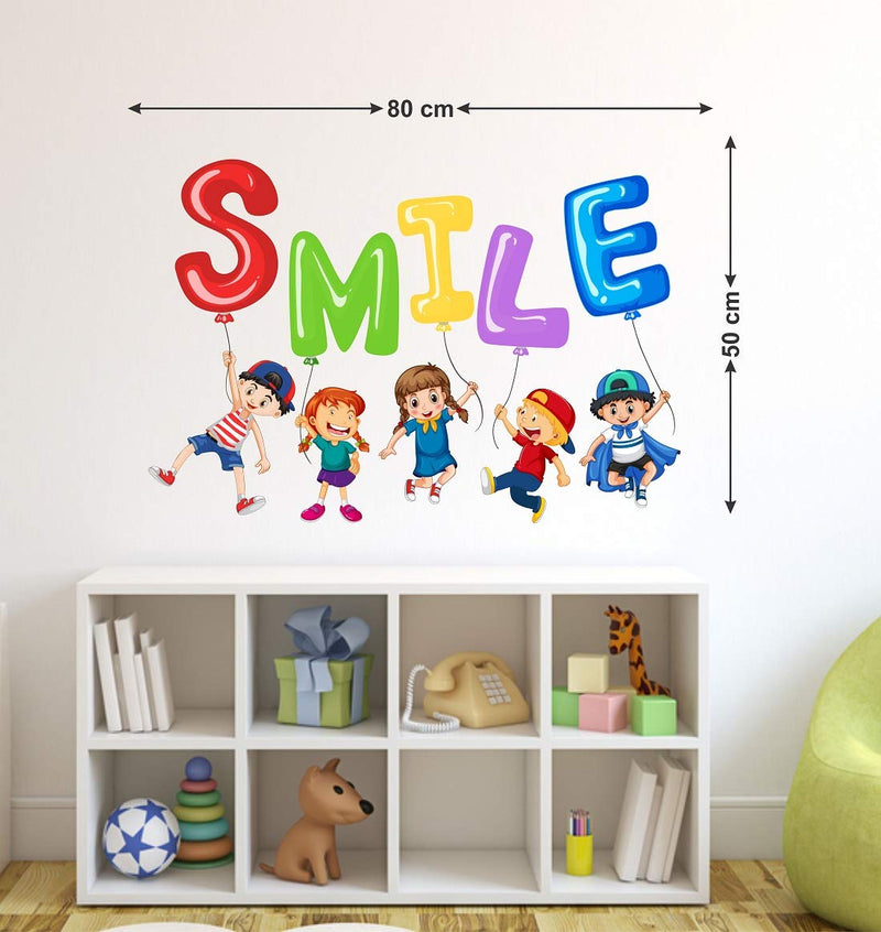 Tuffuk Smile Kids Large Vinyl Wallstickers for Home Decorations(80 cm x 50 cm)5TZ0142