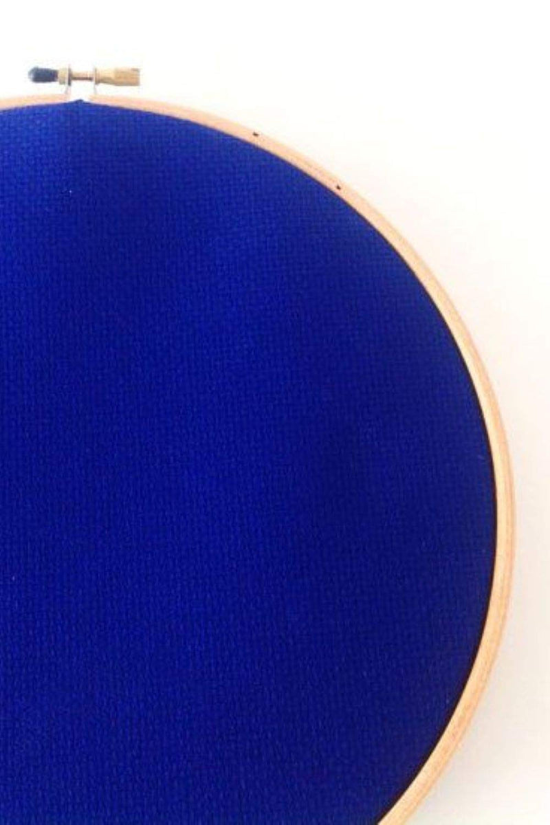 The Lovely Creations Royal Blue Matty Fabric for Embroidery Cross Stich DIY - Qty. 2 Meters