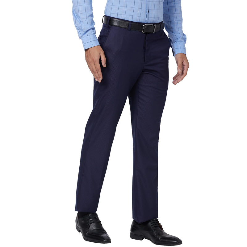 Park Avenue Men's Regular Trouser (PMTX07246-B8_Dark Blue_86)