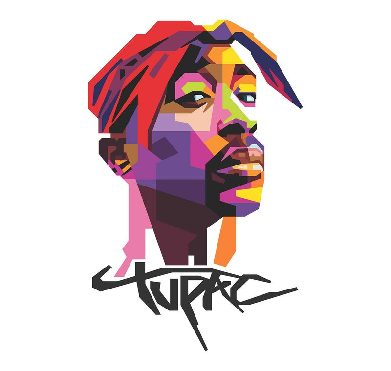 Tuffuk Tupac Medium Large Vinyl Wallstickers for Home Decorations(40 cm x 60 cm)4TZ044