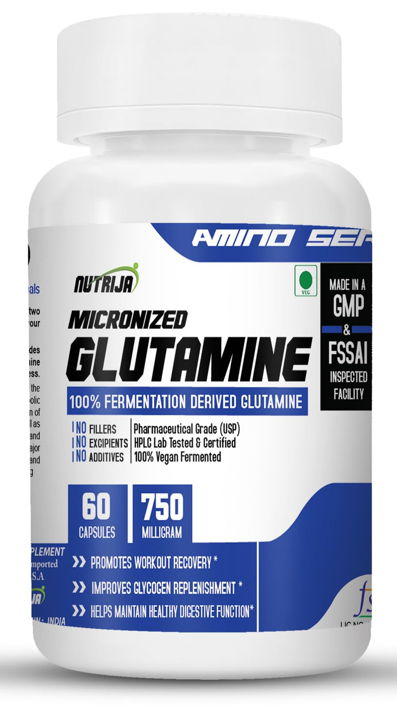 Nutrija GLUTAMINE 750MG - 60 Capsules