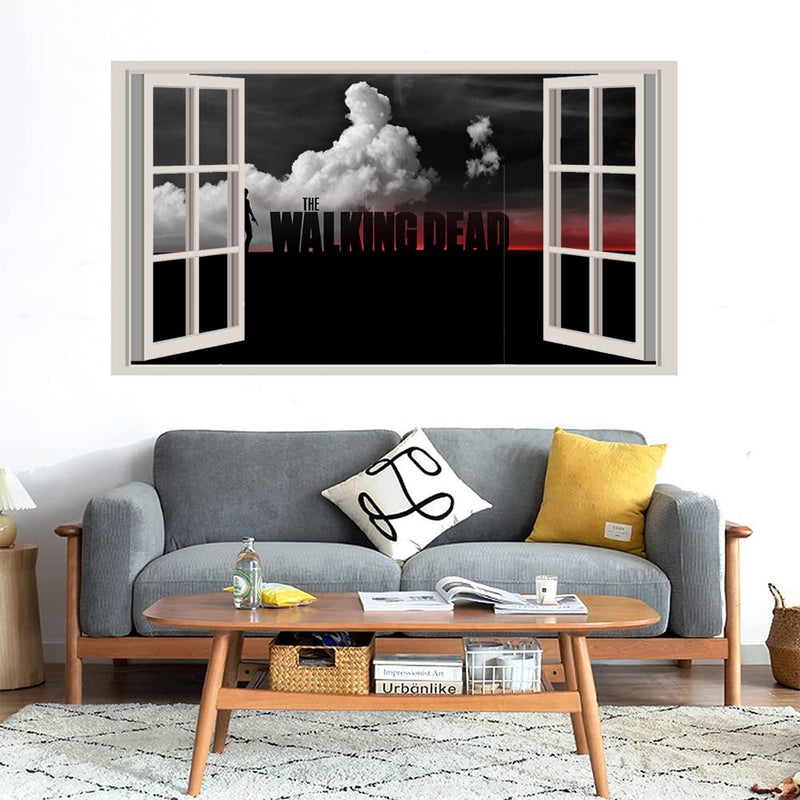 GADGETS WRAP Printed Wall Decal Sticker Fake Window Style Decal (90cm x 50cm) - The Walking Dead