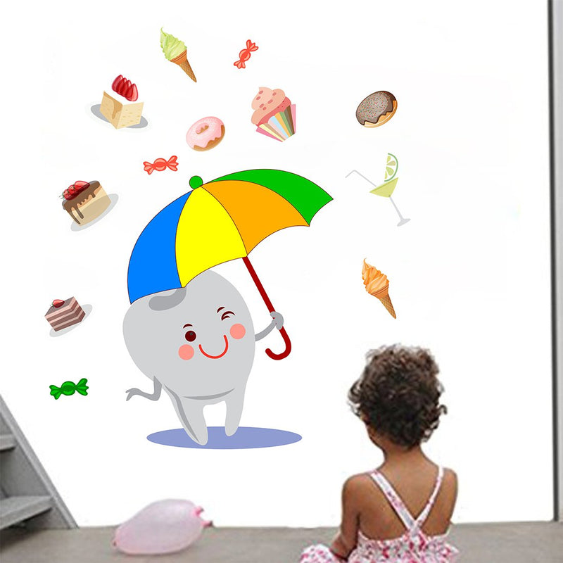 Wallstick Happy Dentel wallstickers (Vinyl 90 cm x 80 cm)