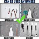 Self Adhesive Wall Hooks, Heavy Duty Sticky Hooks for Hanging 10kg (max), Waterproof Transparent Hooks for Wall (Pack of 10)