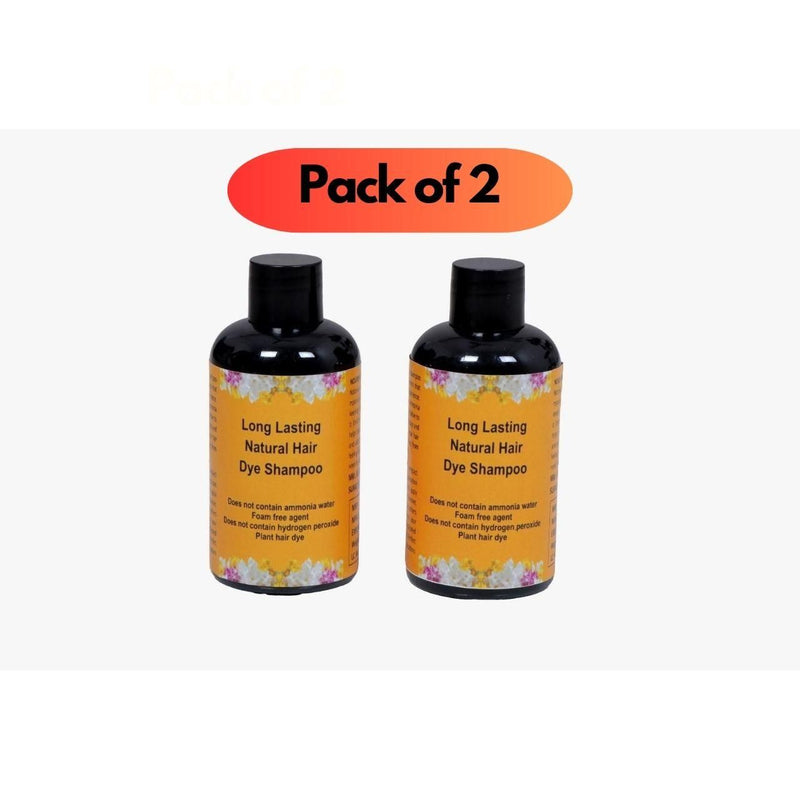 Long Lasting Natural Hair Dye Shampoo 100ML (Pack of 2)
