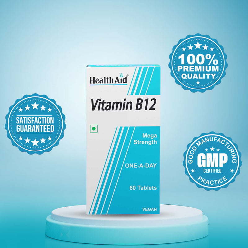 HealthAid I Vitamin B12 1000 µg I Mega Strength I 60 Tablets