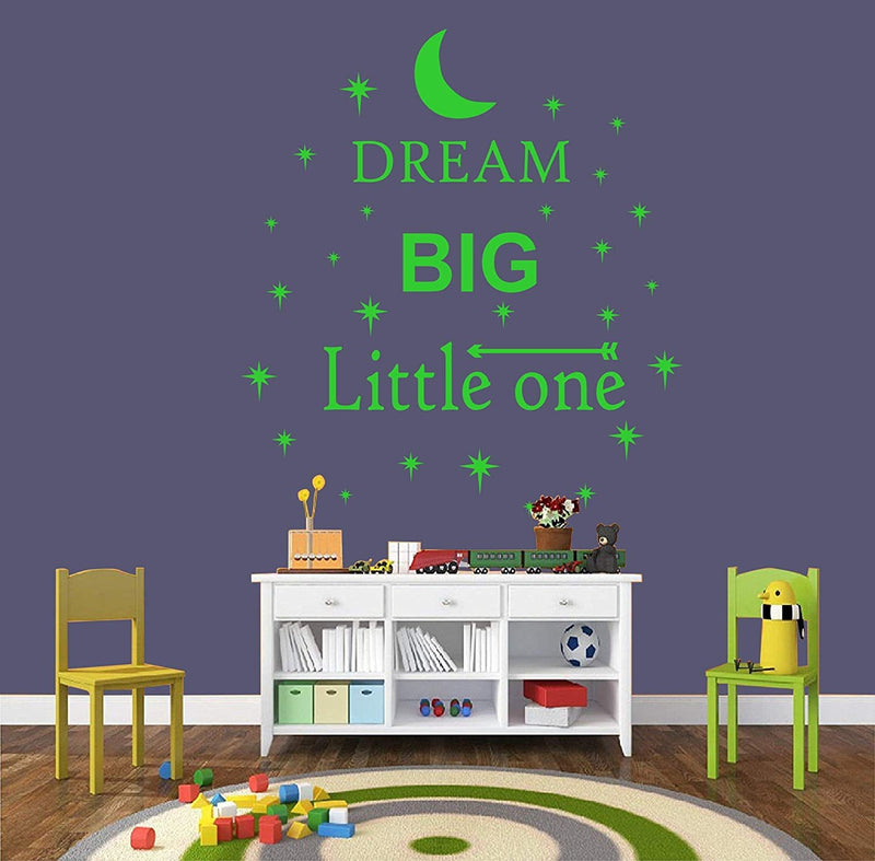 Dreamkraft Monkwish Decoration Item for Home Sweet Dream Star & Moon Night Glow Wall Sticker and Wall Decorative Art (73 cm x 66 cm)