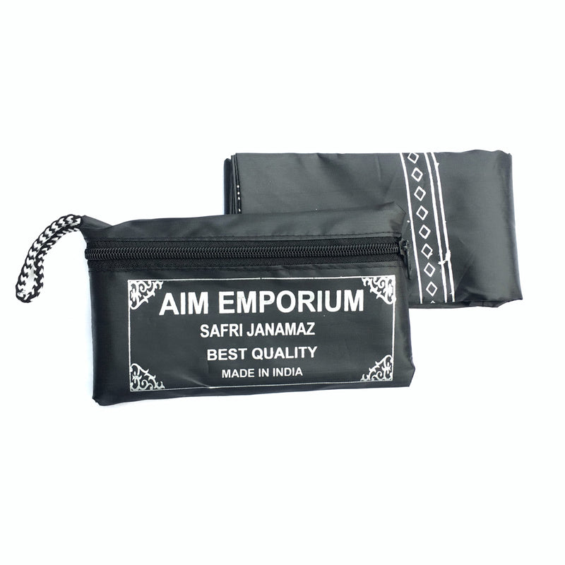 Aim Emporim Prayer Mat/Safari Janamaz/Prayer Rugs (Black)