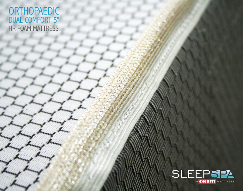 SLEEPSPA Dual Comfort -Hard and Soft-with Soft Comfort Cubes and Rebotech 5 inch King Size High Resilience (HR) Foam Mattress | 7 Years Warranty (LxW: 75X72X5)