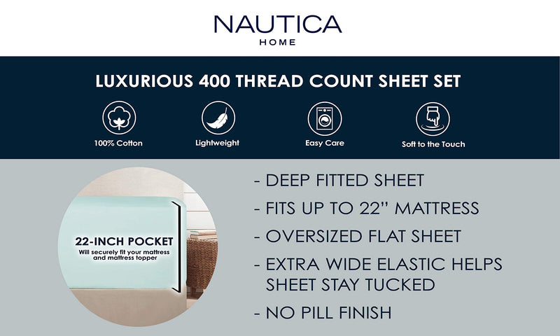 NAUTICA Regatta - Green King Sheet Set