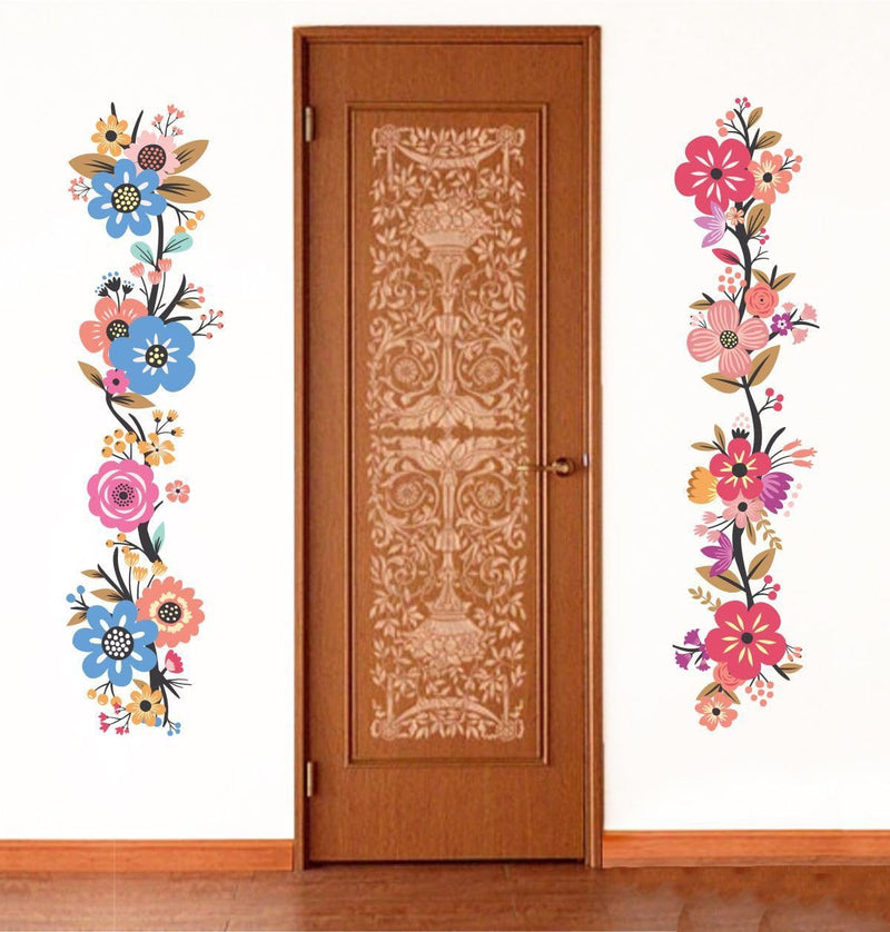 Colorful Floral Flower Partten Art Wall Sticker