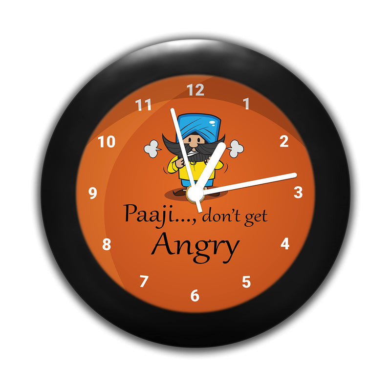 MC SID RAZZ -Paaji Don't get angry - design table clock | Desk Clock for Home and Office,Best gift for friends