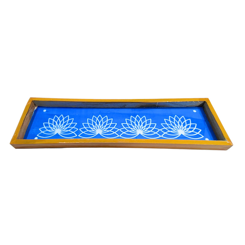 Anciently Lotus Padmam Border Rangoli Stencil Wooden, Rangoli Sacha Wooden, 1 Piece (17x5 Inches)