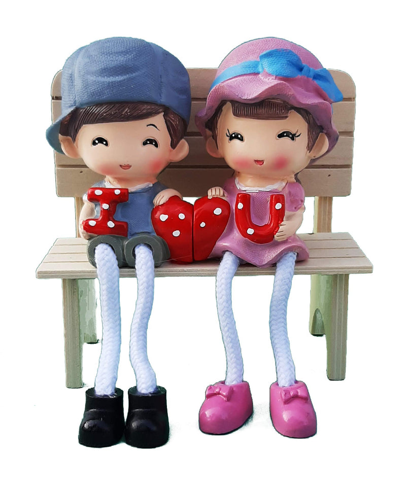 Urvi Creations Plastic Couple Showpiece, 6", Multicolour