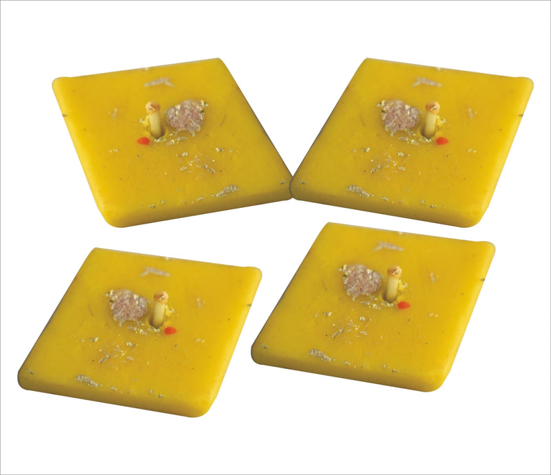 Diwali Delights: Kaju Badam Katli Barfi-Shaped Soy Wax Candles - Set of 4 for Festive Gifting and Home Decoration