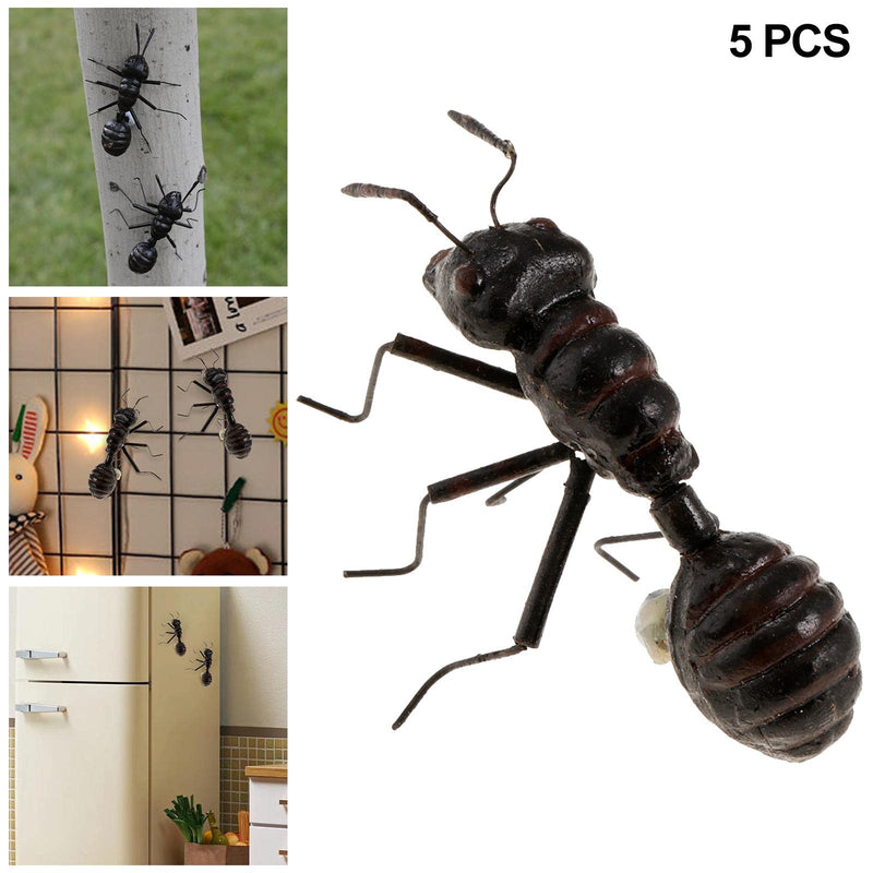 ATORSE® Simulation Ants Toys Yard Porch Wall Sculpture Fridge Magnet Ornaments 5Pcs