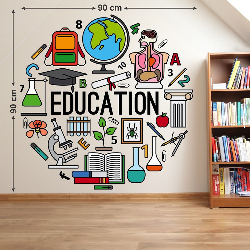 Wallstick Vinyl Education Wall Sticker (49 cm X 4 cm, Multicolor) (69-3297)