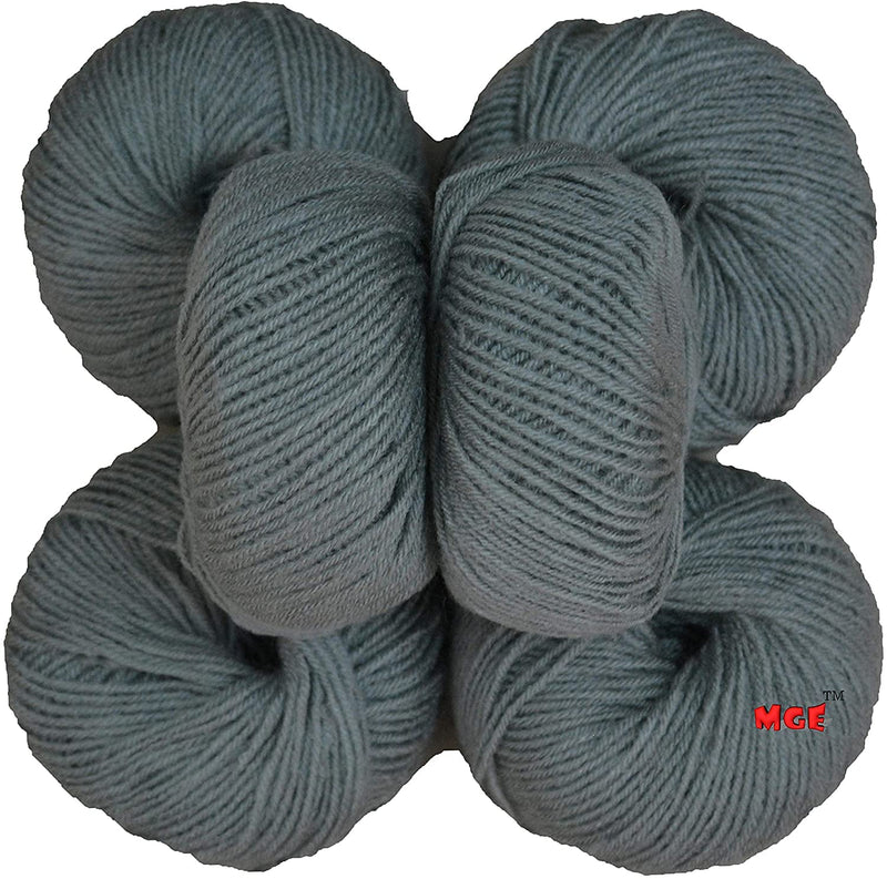 M.G ENTERPRISE 100% Acrylic Wool Deep Grey (6 pc) Baby Wool 4 ply Wool Ball Hand Knitting Wool/Art Craft Soft Fingering Crochet Hook Yarn, Needle Knitting Yarn Thread Dye S