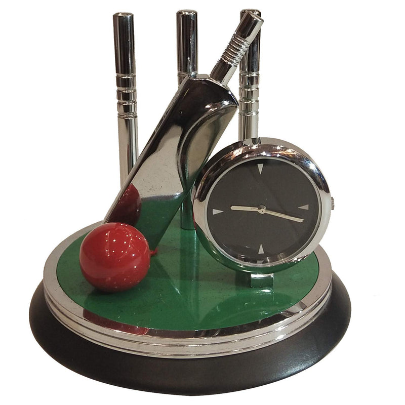 Natali Traders Best Gift for Father - Greeting Card and Metal Cricket Clock Showpiece - Fathers Day - Birthday