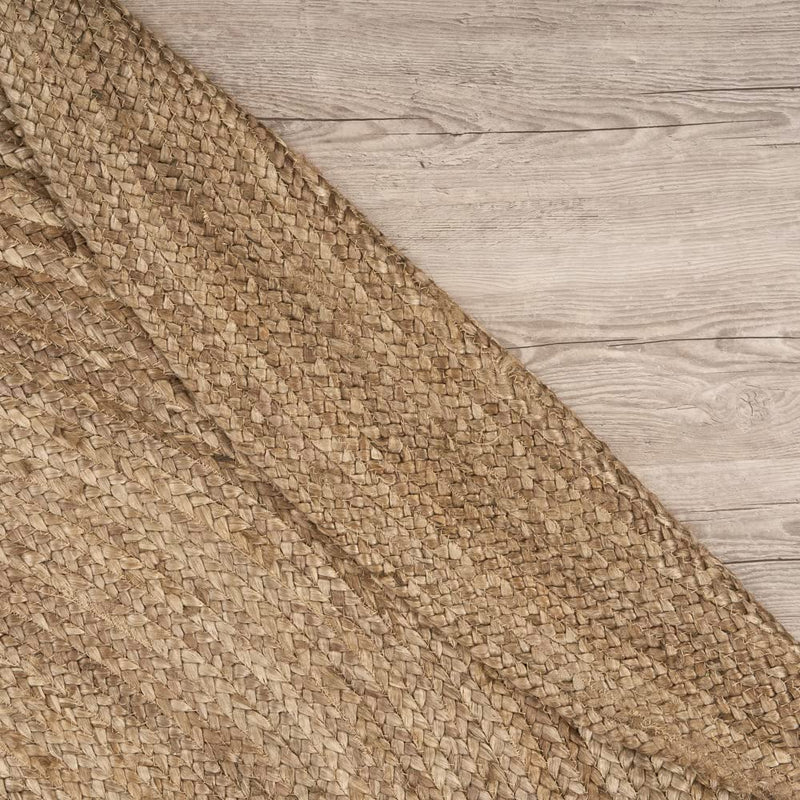 THE HOME TALK Hand Woven Reversible Jute Carpets for Living Room, Bedroom, Hall, Coffee Table | Braided Natural Jute Fibers | 32 Inches - 81cm Round | Mix of Beige