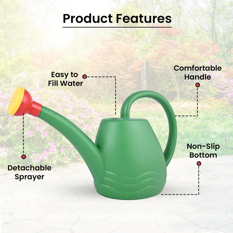 ORILEY AP-201 Watering Can 1.8L Graden Water Sprayer for Indoor Outdoor Plants Flowers Showering Sprinkler (Random Colour, Pack of 1)