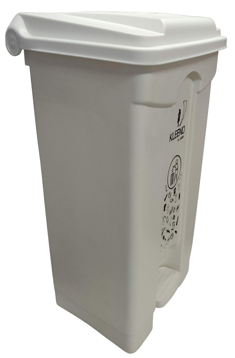 Cello Strong Plastic Step-On Pedal Garbage Dustbin 60 Ltr, White