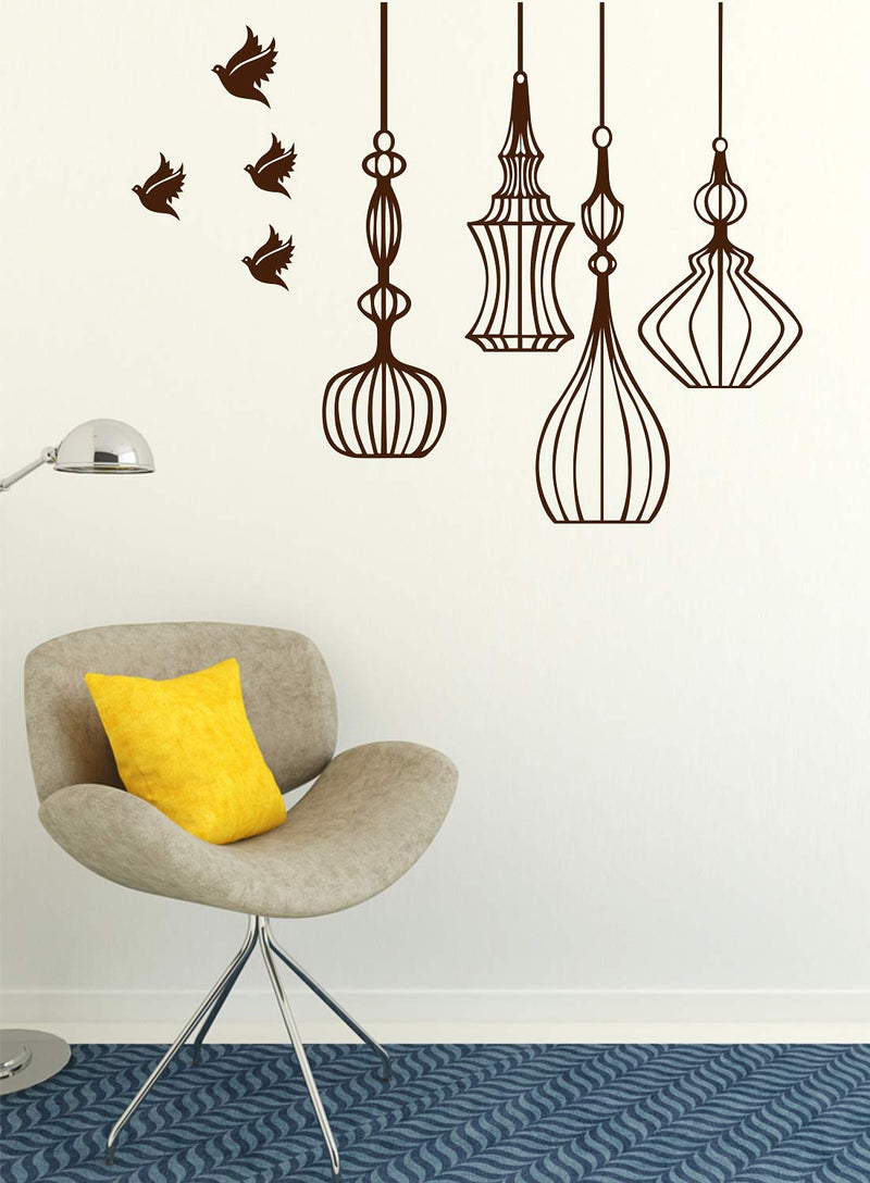 Tuffuk Cage Large Vinyl Wallstickers for Home Decorations (90 cm x 70 cm)5TZ010