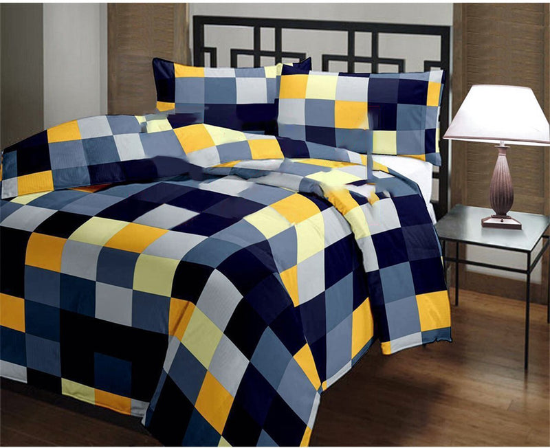 Renown Checked Design Reversible Double Bed Quilt/AC Blanket/Dohar (Pack of 1 Pc)