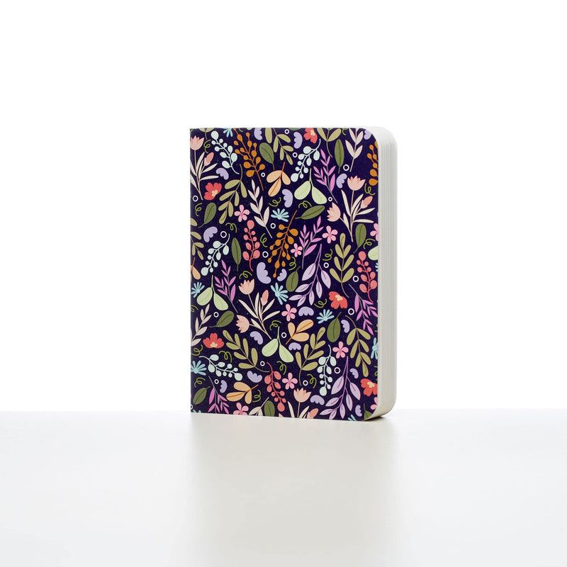 Factor Notes Sketchbook: A6 Pocket Sized, Textured Fine Grain Medium Surface 120 GSM (Night Bloom)