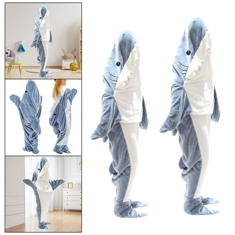 SECRET DESIRE Wearable Shark Blanket Cute Warm for Adults Clothes Animal Sleeping Bag M