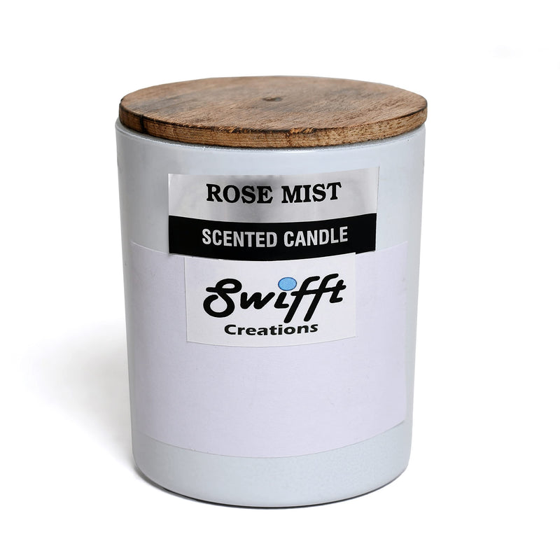 Swifft Creations |Aromatic Candle Jar| Highly Scented| Gift Pack of 1| Home Decor Candle|24 Hour Burning Time (Rose Mist)