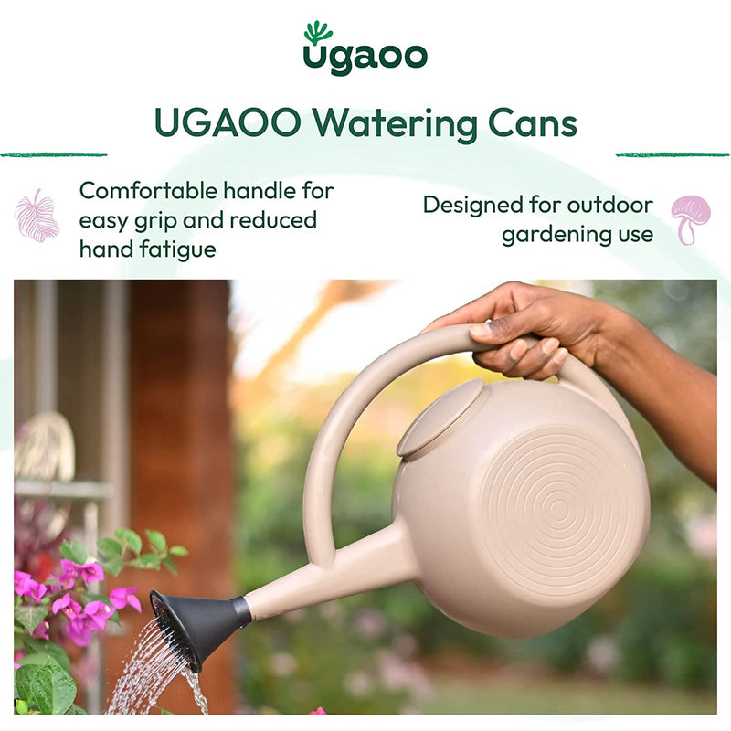 Ugaoo 5 Litre Large Plant Watering Can for Garden-Brown