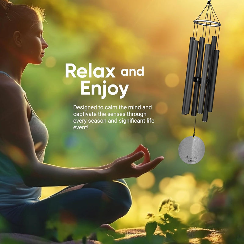 TIMESETL Wind Chimes Outdoor Large Deep Tone,30 Inch Large Wind Chimes for Outside Tuned Relaxing Soothing Low Bass,Memorial Wind Chimes