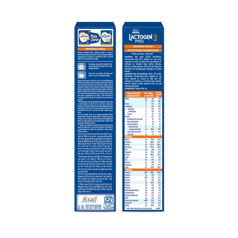 Nestle Lactogen 3 Follow-Up Infant Formula Powder, After 12 months, 400g Pack