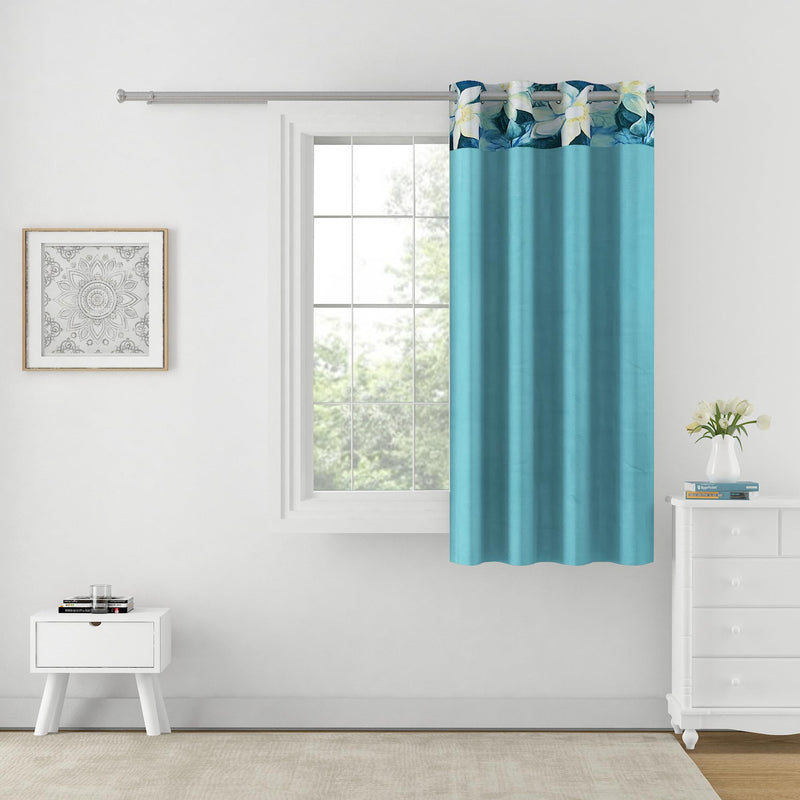 Swayam Blackout Window Curtain Set 1 for Bedroom, Guest Room - Thermal Insulator, Comes with Readymade Eyelets, Triple Layer Weave (5Ft) Noise Dampener, Machine Washable -