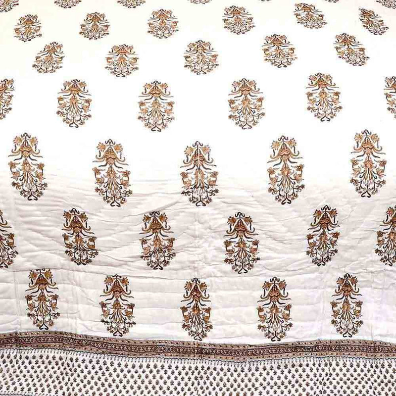 Rajasthan Home collection Exclusive Rajasthani rajai for Winter Jaipuri razai Blanket Ethnic Style Floral Design Cotton Double Bed Quilt