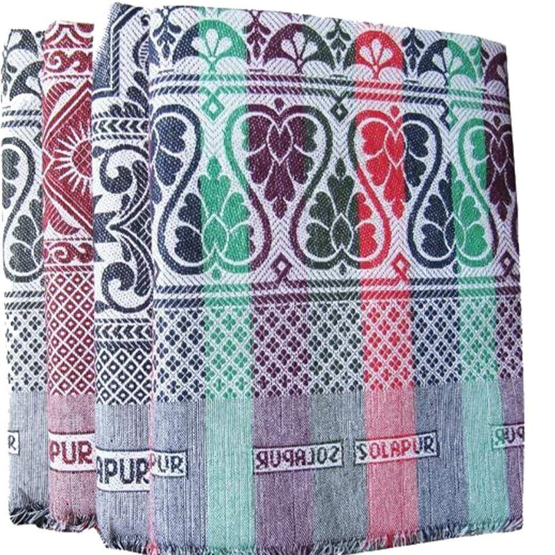 Ayus Cotton 200 TC Solupuri Reversible Chaddar/Blanket (Multicolour) Pack of 1